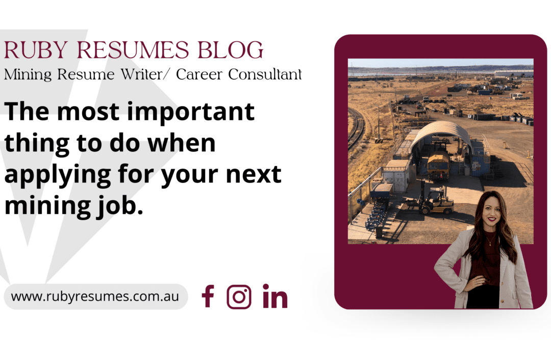 The Most Important Thing You Need To Do When Applying For Your Next Mining Job